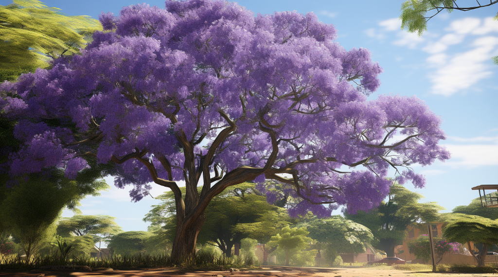 Жакаранда – фантастически красивое заокеанское дерево в наших краях