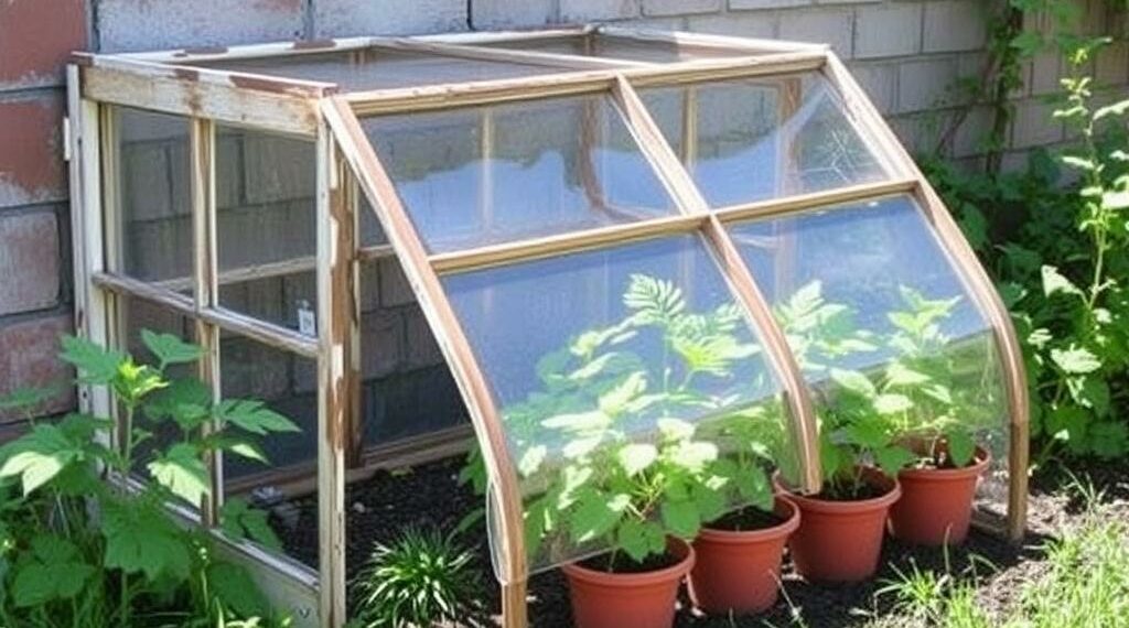 Как сделать укрытие для теплолюбивых культур из старых оконных рам